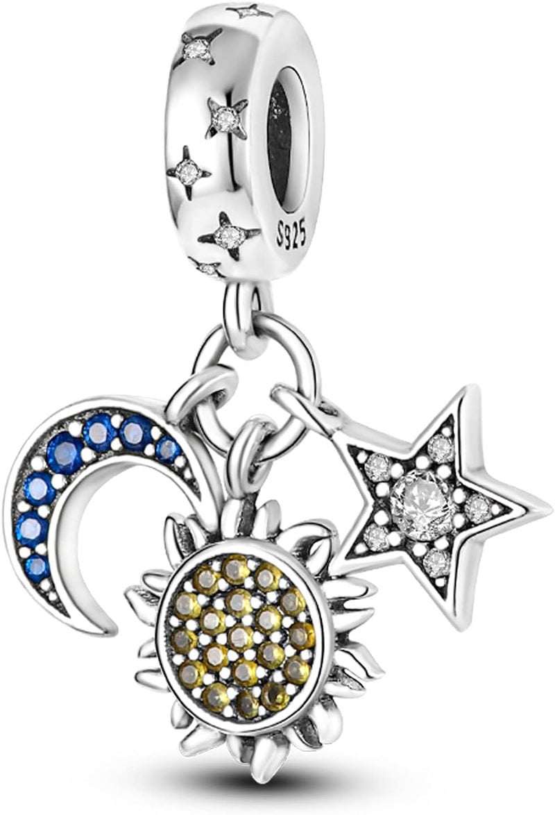 MULA 925 Sterling Silver Charms for Bracelets and Necklaces Lipstick and Bag Dangle Pendants Tower Camera Beads Jewelry Charms for Women - Image 1